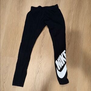 Nike kids Black Joggers with White Logo
